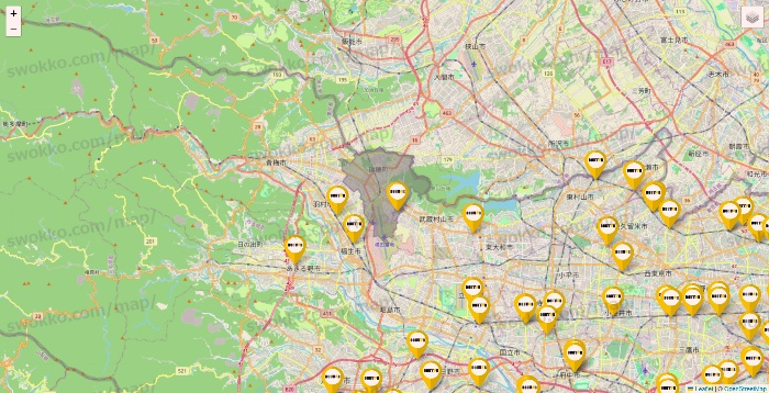 東京都のドトールの店舗地図