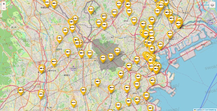 神奈川県のドトールの店舗地図