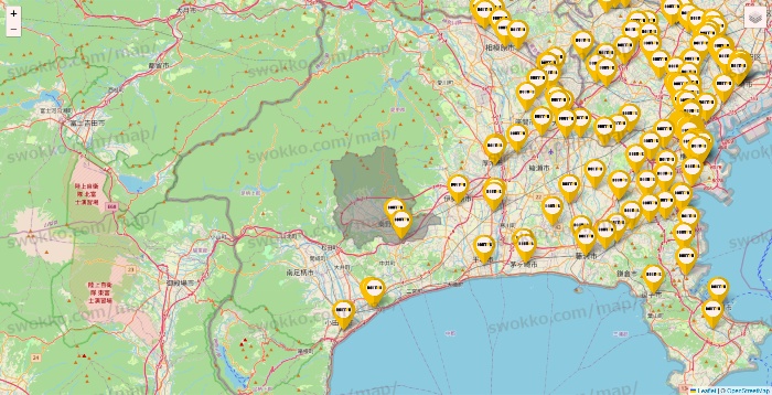 神奈川県のドトールの店舗地図