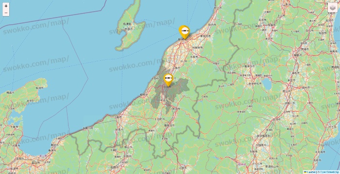 新潟県のドトールの店舗地図