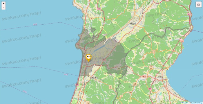 石川県のドトールの店舗地図