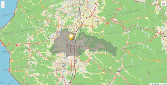 福井県のドトールの店舗地図