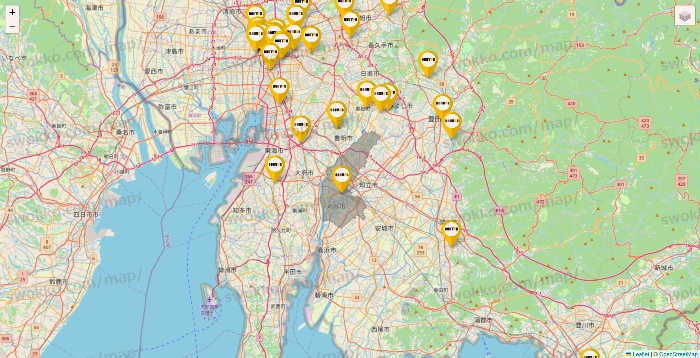 愛知県のドトールの店舗地図