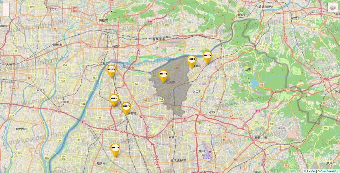 愛知県のドトールの店舗地図