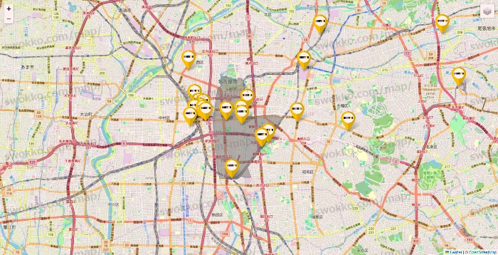 愛知県のドトールの店舗地図