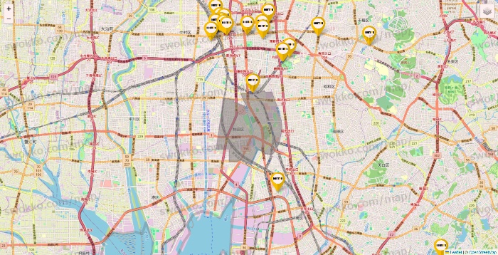 愛知県のドトールの店舗地図