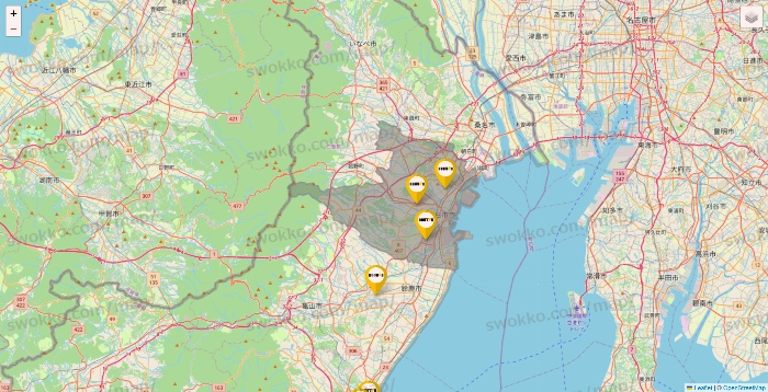 三重県のドトールの店舗地図