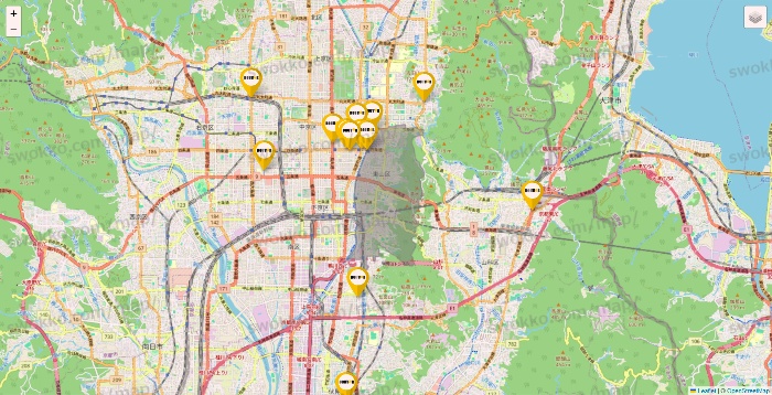 京都府のドトールの店舗地図