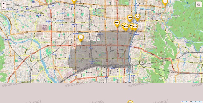 京都府のドトールの店舗地図