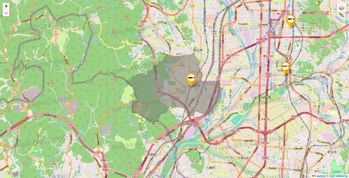 京都府のドトールの店舗地図