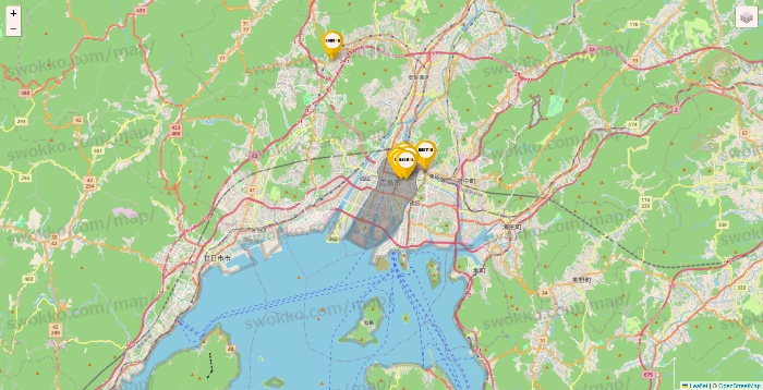 広島県のドトールの店舗地図