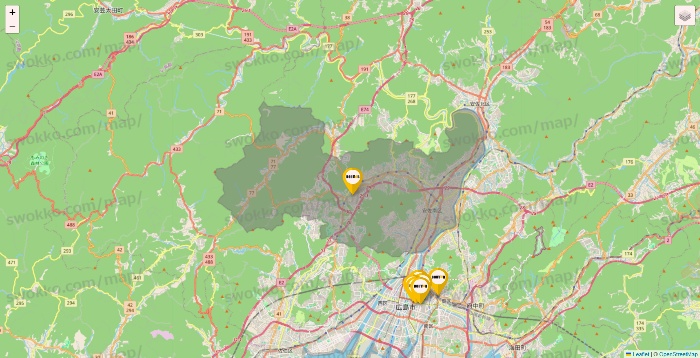 広島県のドトールの店舗地図