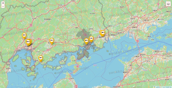 広島県のドトールの店舗地図