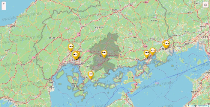 広島県のドトールの店舗地図