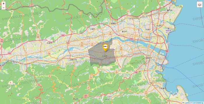 徳島県のドトールの店舗地図