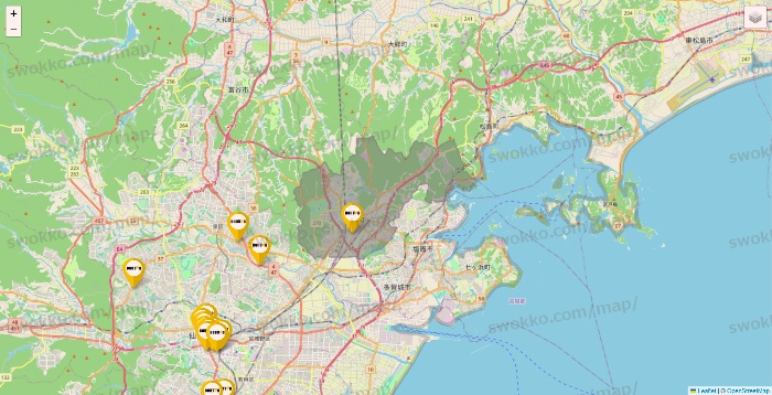 宮城県のドトールの店舗地図