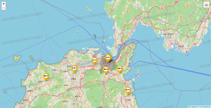 福岡県のドトールの店舗地図