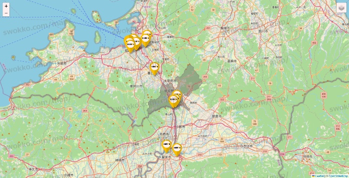 福岡県のドトールの店舗地図