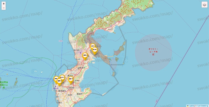沖縄県のドトールの店舗地図