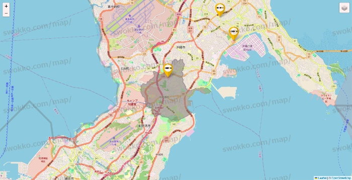 沖縄県のドトールの店舗地図