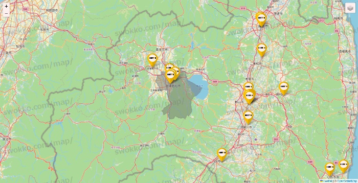 福島県のドトールの店舗地図