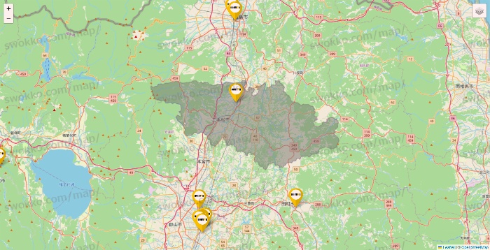 福島県のドトールの店舗地図