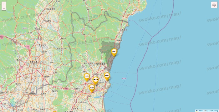 茨城県のドトールの店舗地図