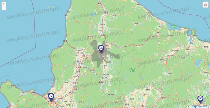 北海道のエステティックTBCの店舗地図