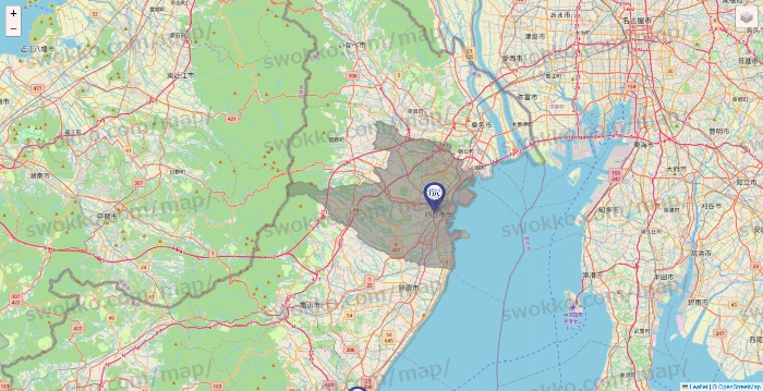 三重県のエステティックTBCの店舗地図