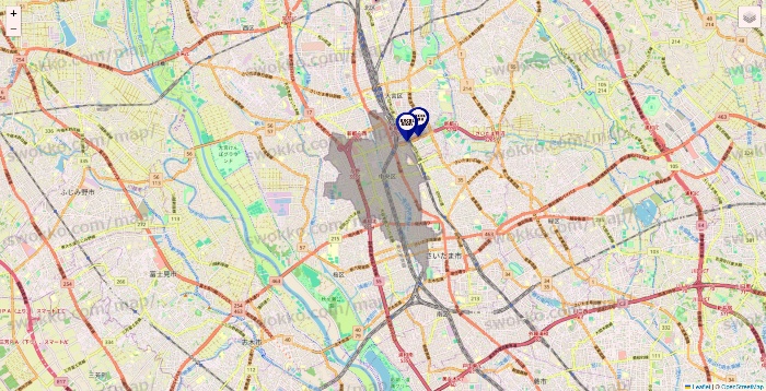 埼玉県のエクセルシオールカフェの店舗地図