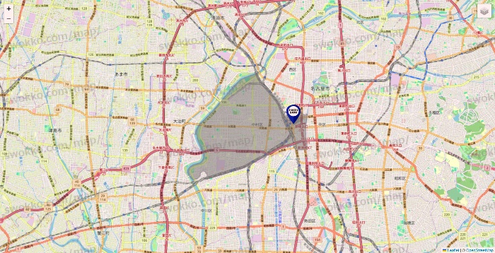 愛知県のエクセルシオールカフェの店舗地図