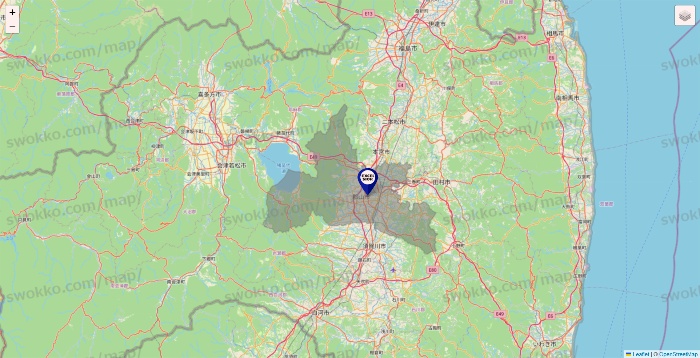 福島県のエクセルシオールカフェの店舗地図
