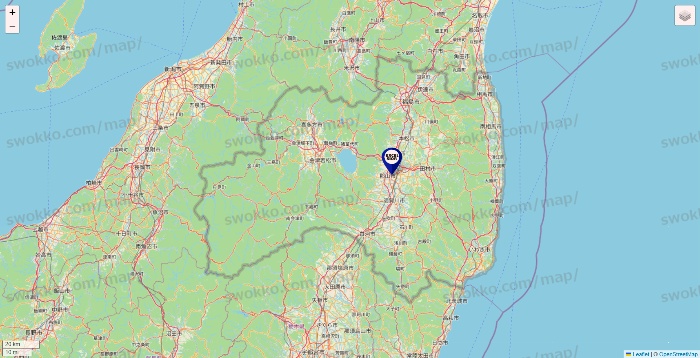 福島県のエクセルシオールカフェの店舗地図