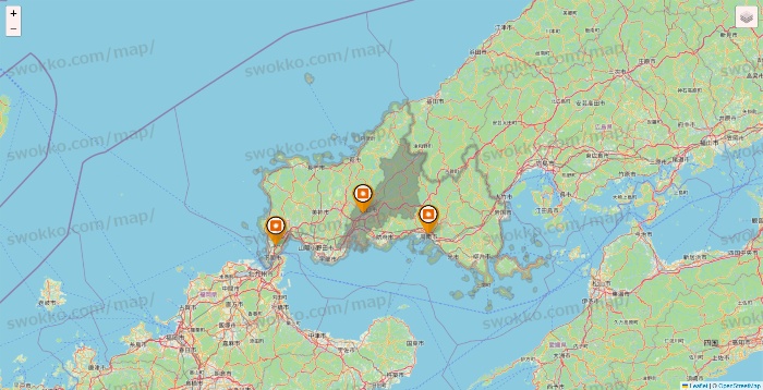 山口県のファディ（FADIE）の店舗地図