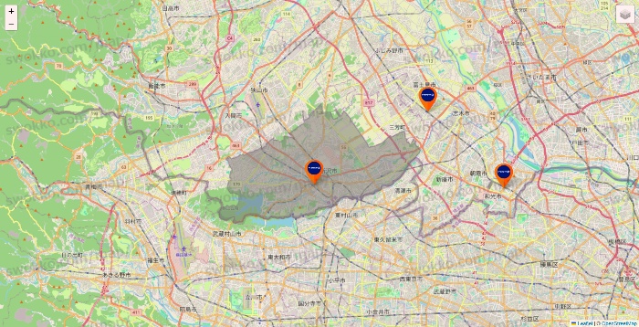 埼玉県のFASTGYM24の店舗地図