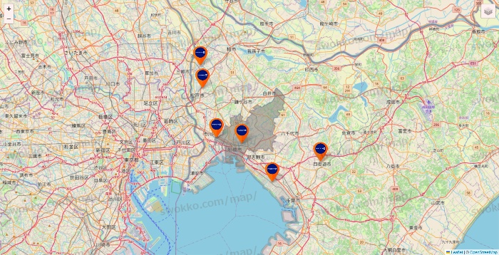 千葉県のFASTGYM24の店舗地図