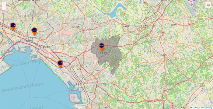 千葉県のFASTGYM24の店舗地図