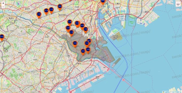 東京都のFASTGYM24の店舗地図