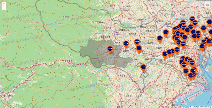 東京都のFASTGYM24の店舗地図
