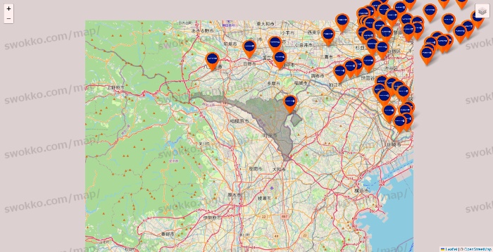 東京都のFASTGYM24の店舗地図