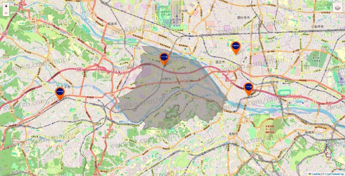 東京都のFASTGYM24の店舗地図