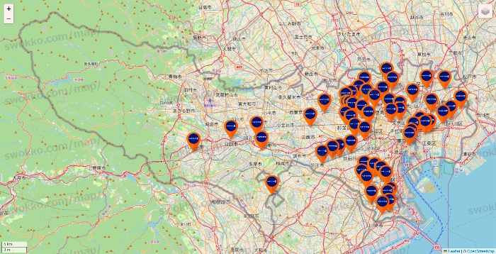 東京都のFASTGYM24の店舗地図