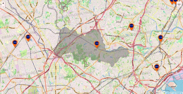 神奈川県のFASTGYM24の店舗地図
