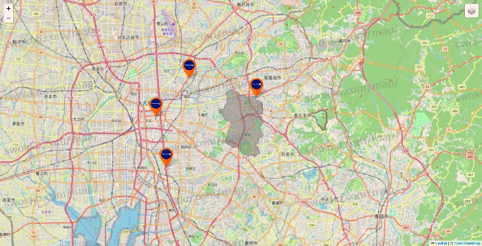愛知県のFASTGYM24の店舗地図