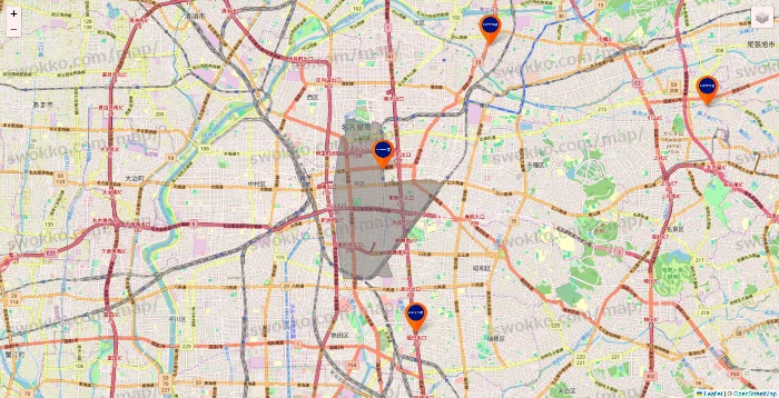 愛知県のFASTGYM24の店舗地図