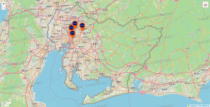 愛知県のFASTGYM24の店舗地図