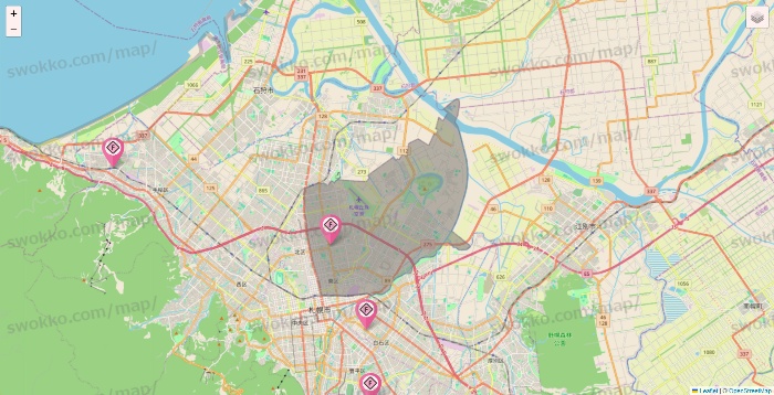 北海道のFIT365の店舗地図