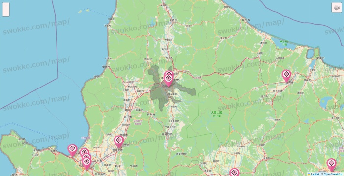 北海道のFIT365の店舗地図