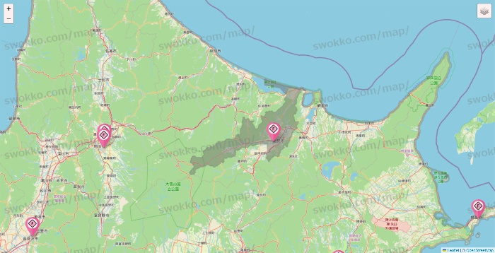北海道のFIT365の店舗地図