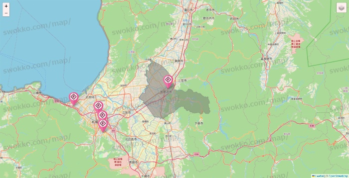 北海道のFIT365の店舗地図
